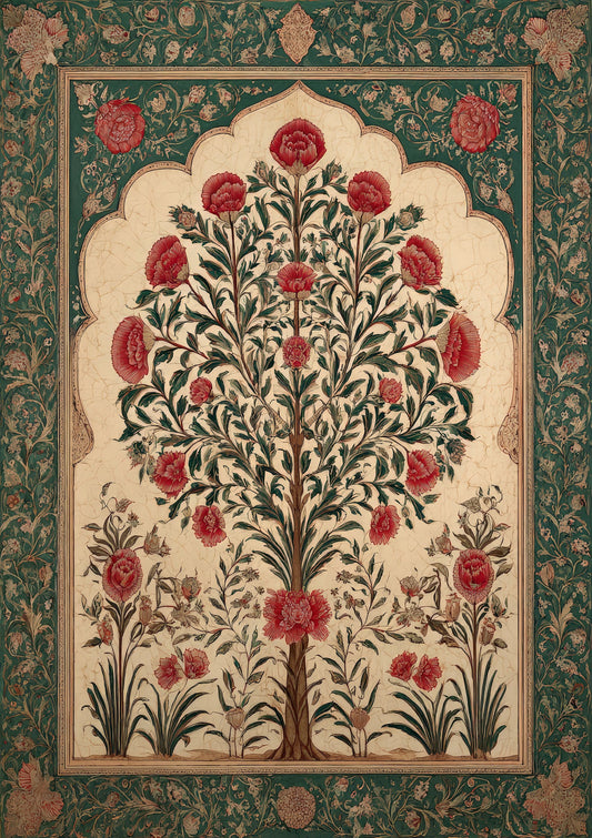 Tree of Life Print, Indo-Persian Wall Art