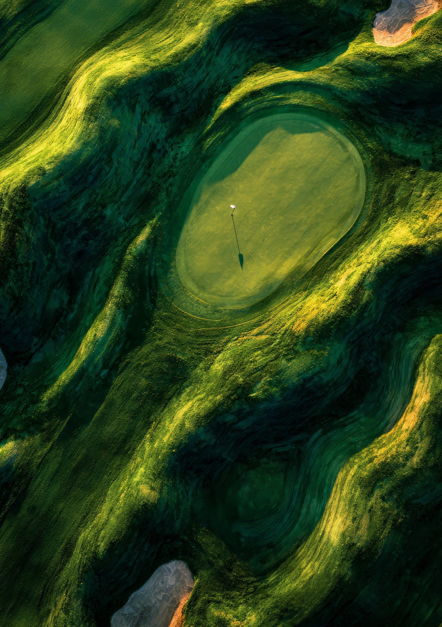Green Abstract Print, Painterly Wall Art