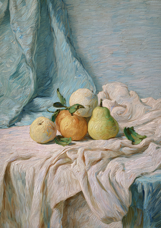 Fruit Still Life Print, Classic Kitchen Wall Art