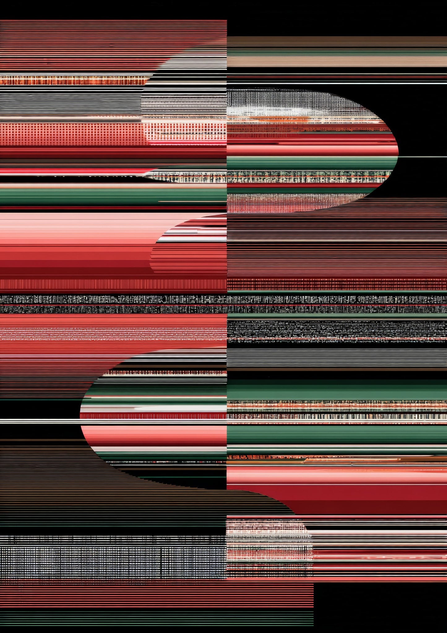 Red Abstract Print, Modern Wall Art