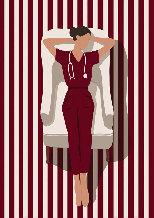 Woman in Red Print, Fashion Figurative Wall Art