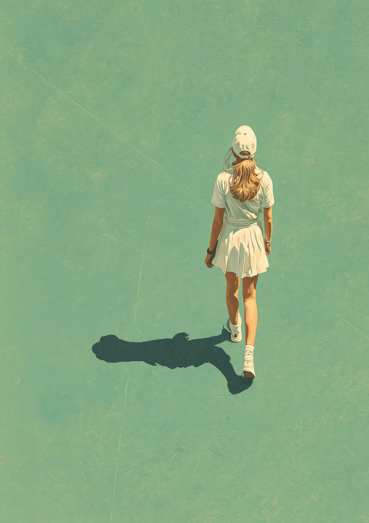 Tennis Print, Minimalist Sport Wall Art