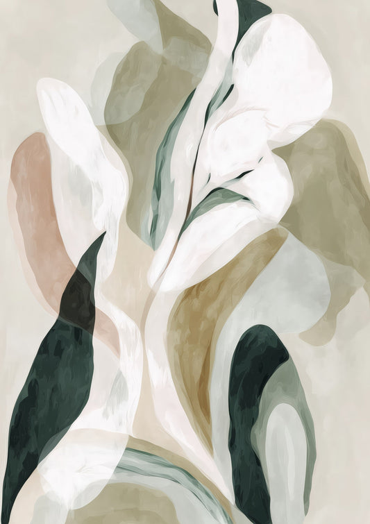 Sage Leaves Print, Abstract Botanical Wall Art