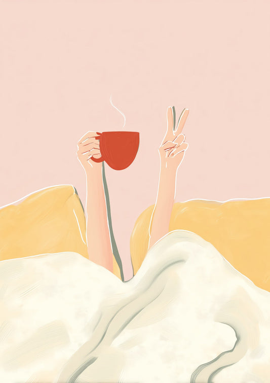 Morning Coffee Print, Figurative Wall Art