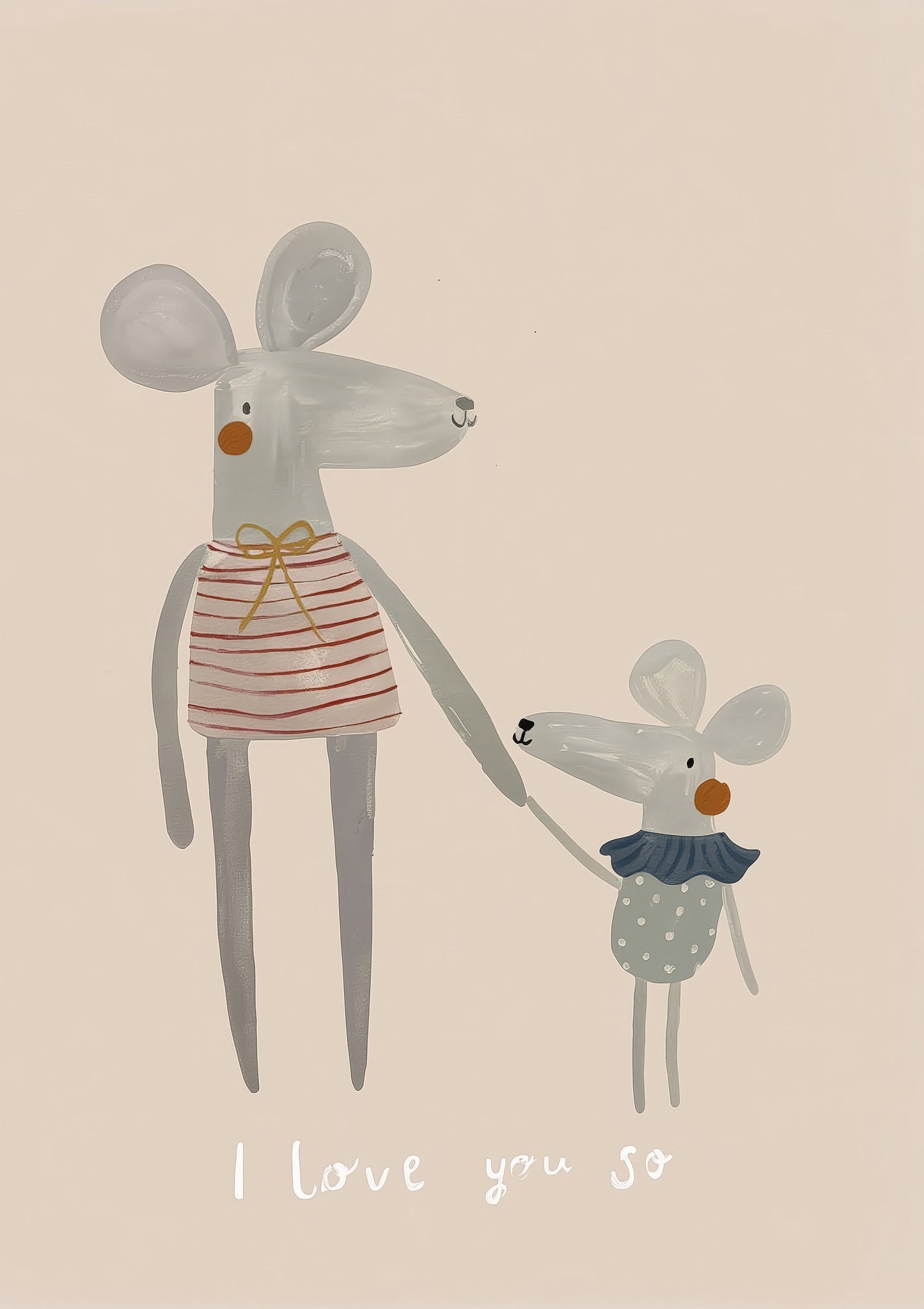 Mouse Family Print, Nursery Wall Art