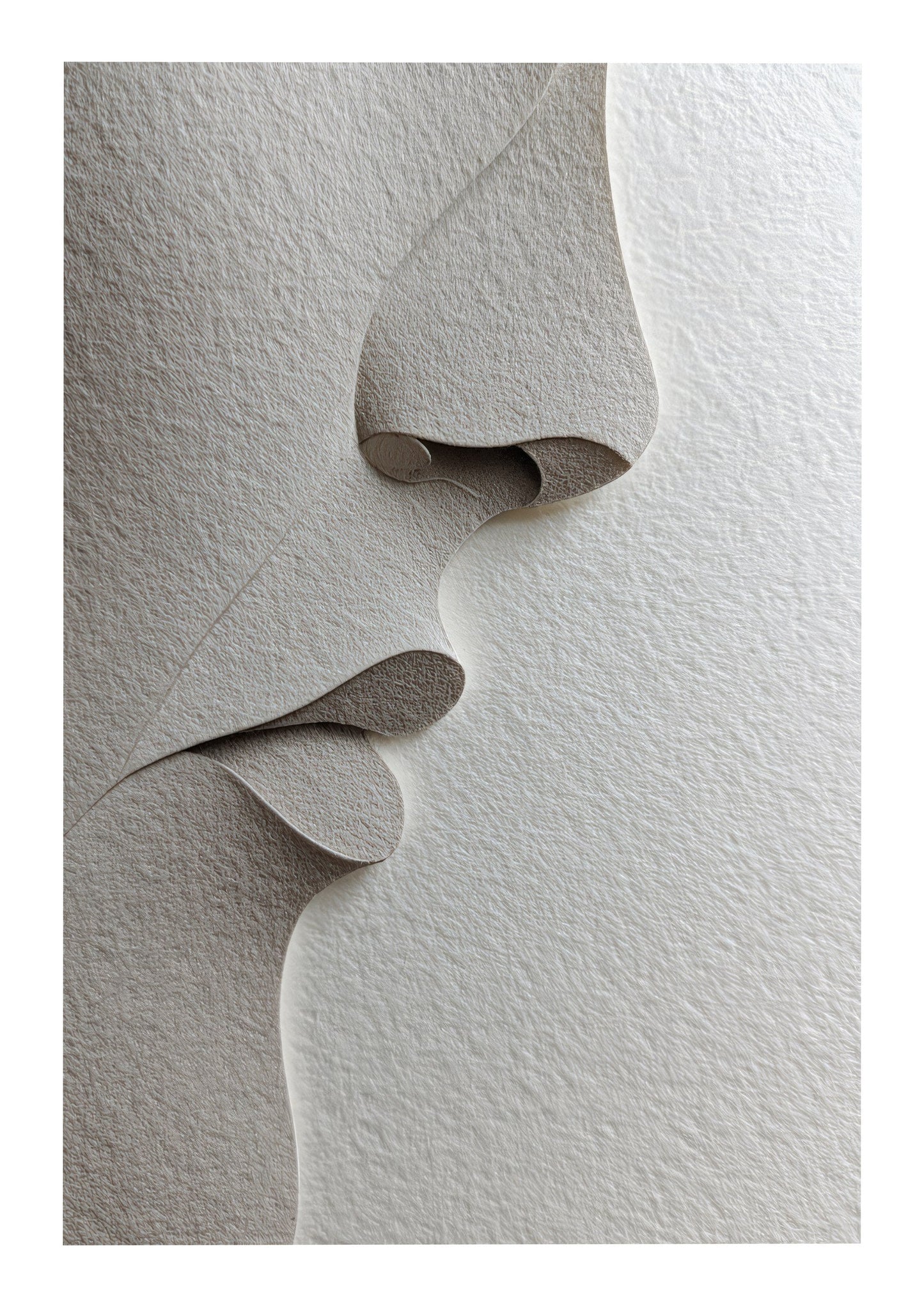 Paper Face Print, Minimalist Abstract Wall Art