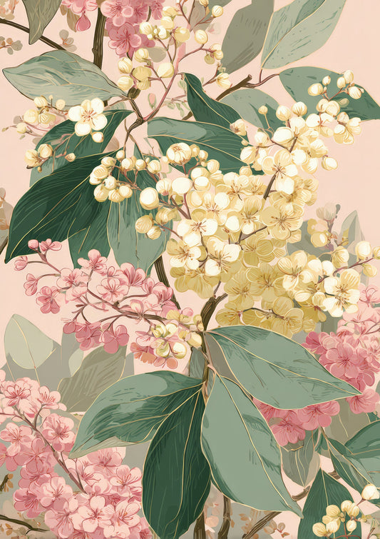 Blossom Branch Print, Botanical Wall Art