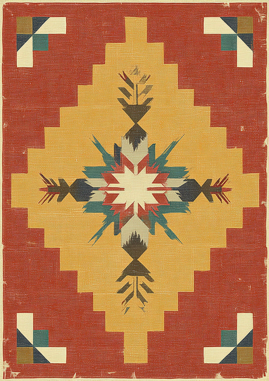 Southwestern Print, Folk Geometric Wall Art
