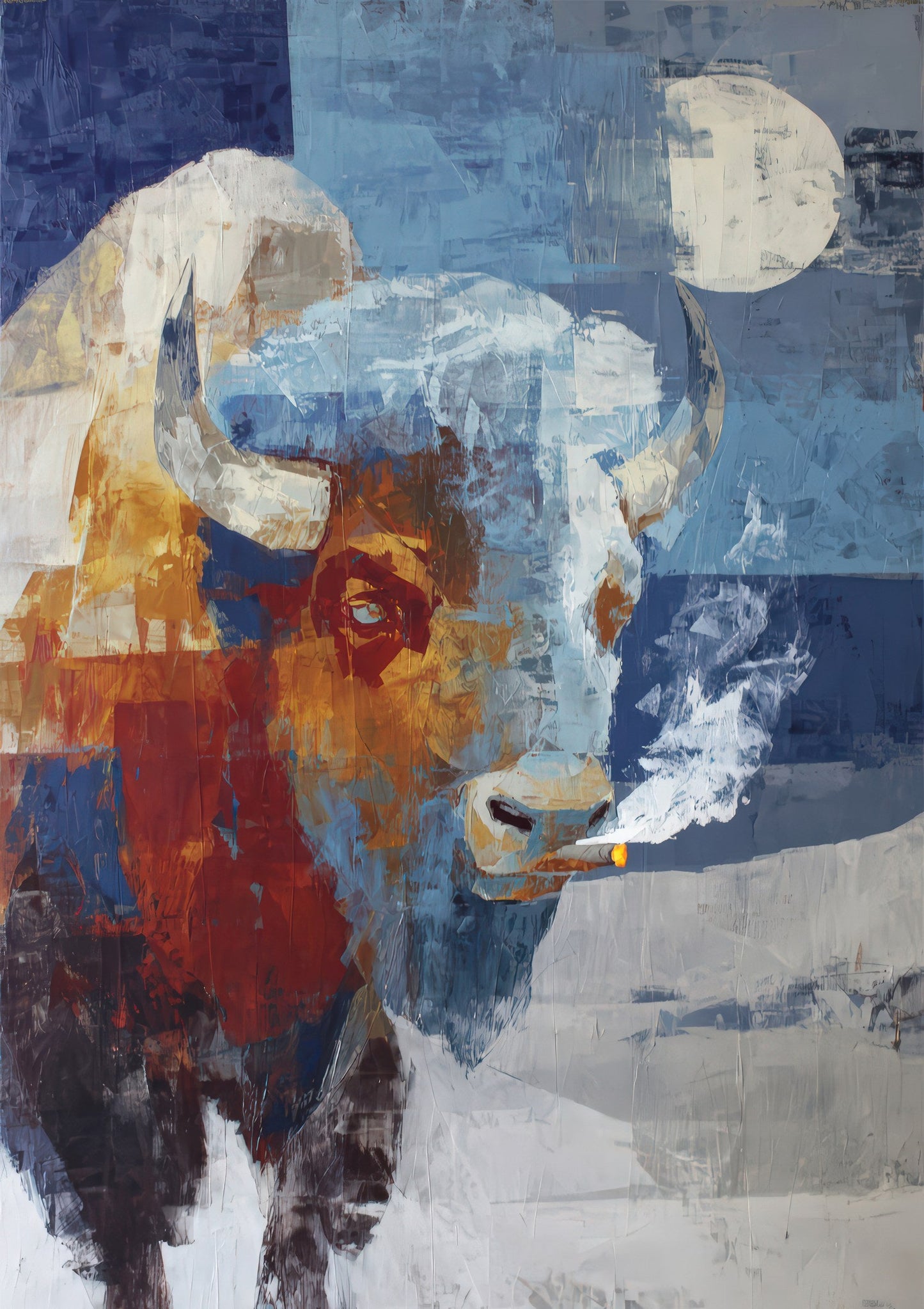 Abstract Collage Print, Modern Wall Art