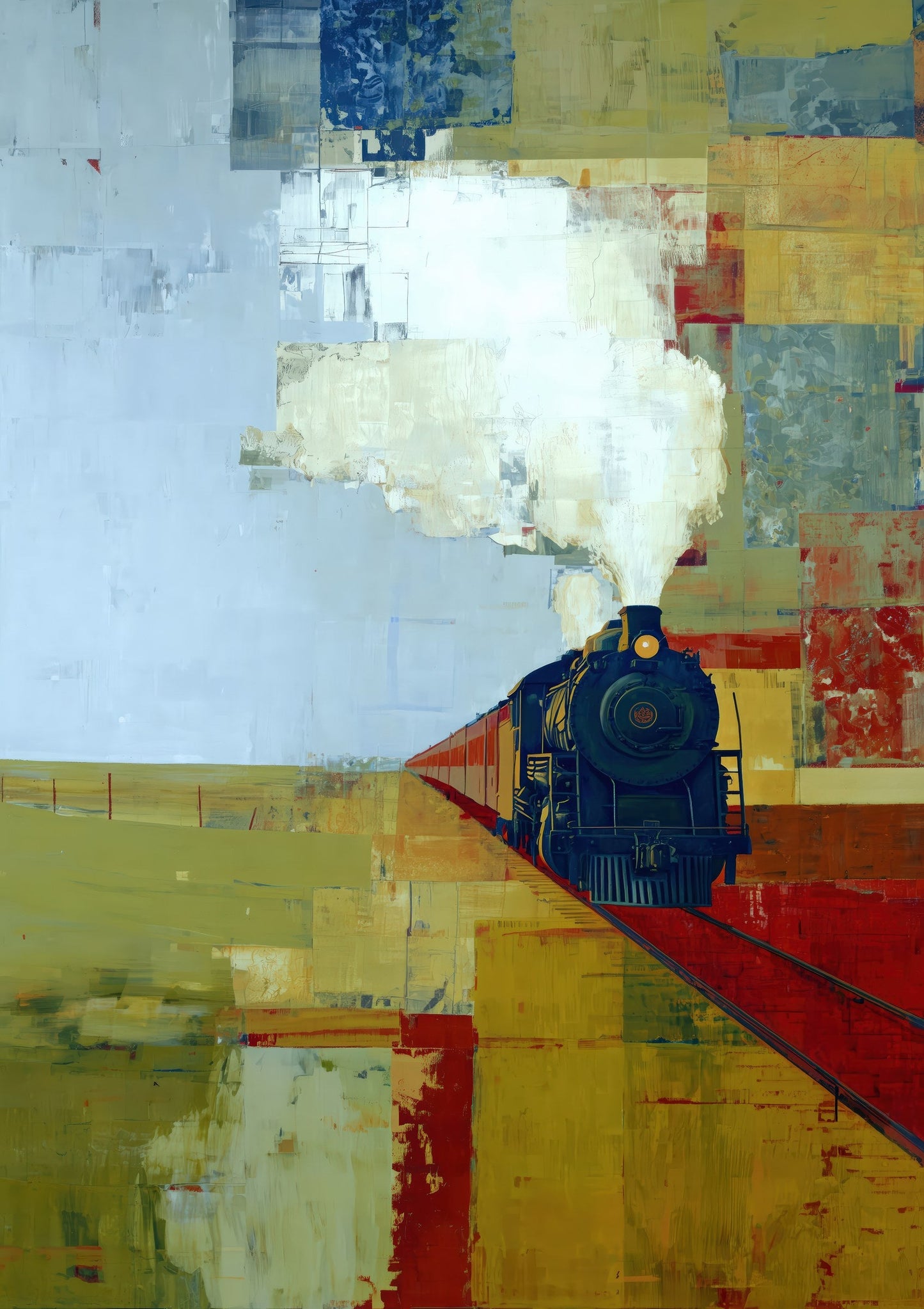 Abstract Landscape Print, Earthy Modern Wall Art