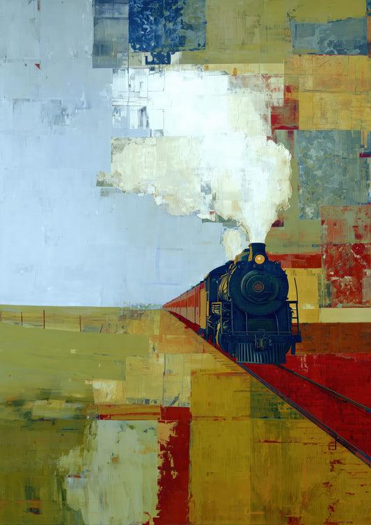 Abstract Landscape Print, Earthy Modern Wall Art