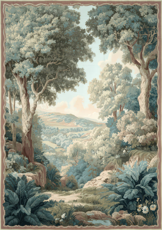 Verdure Tapestry Print, Classic Landscape Wall Art