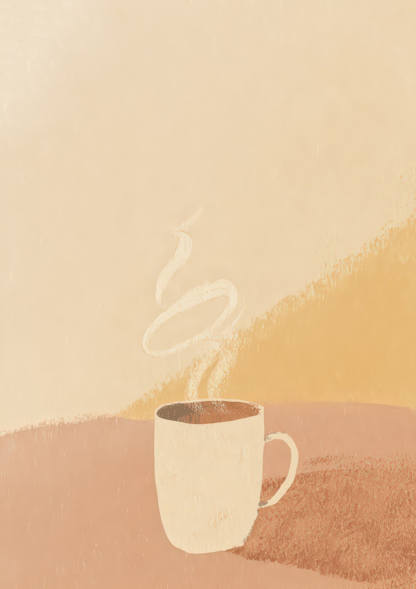 Coffee Cup Print, Minimalist Kitchen Wall Art