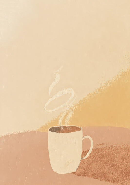 Coffee Cup Print, Minimalist Kitchen Wall Art
