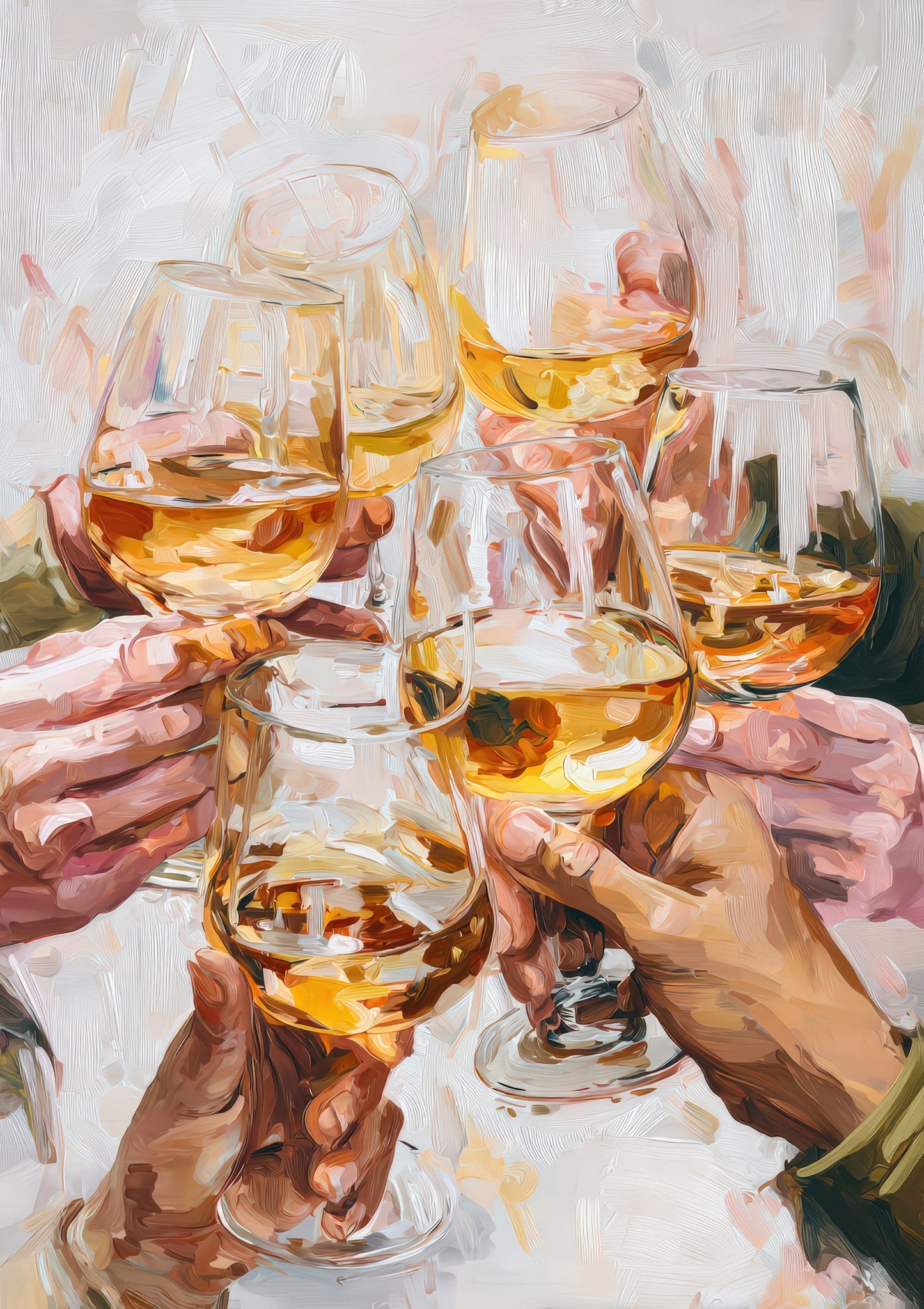 Wine Toast Print, Food and Drink Wall Art