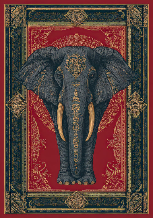 Royal Elephant Print, Indian Heritage Wall Art