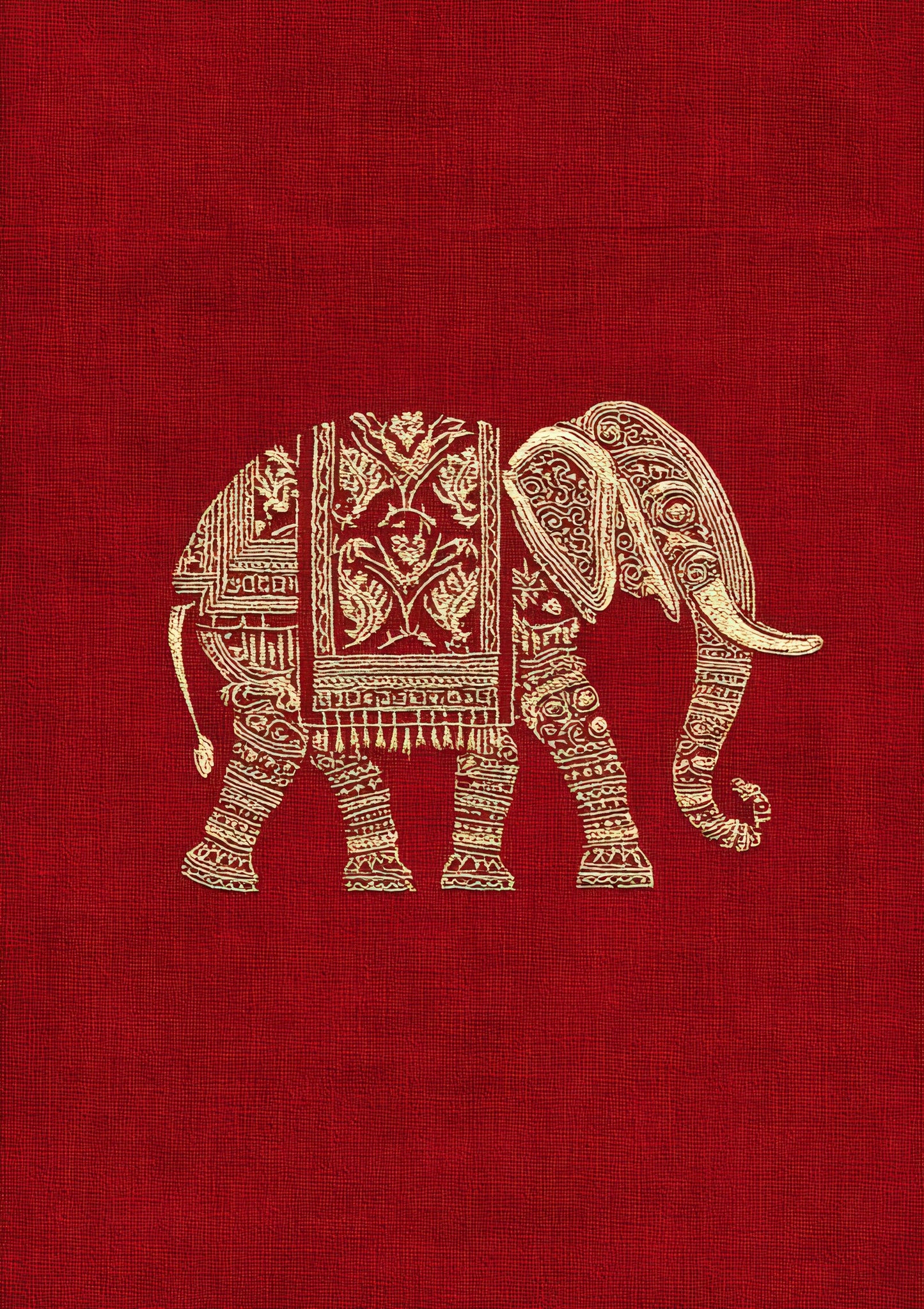 Two Elephants Print, Indian Heritage Wall Art