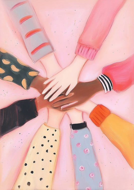 Hands Together Print, Friendship Wall Art