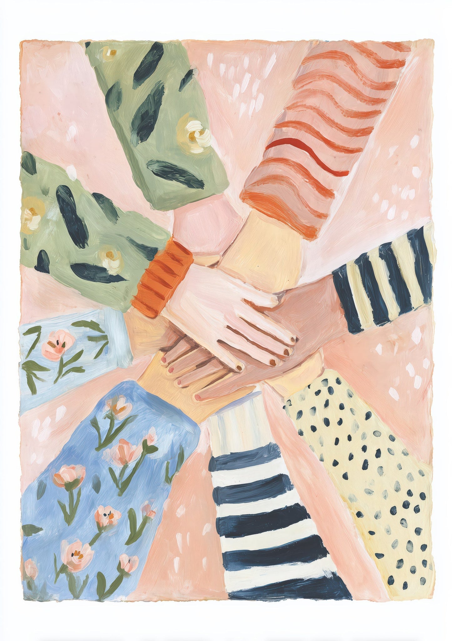 Hands United Print, Togetherness Wall Art