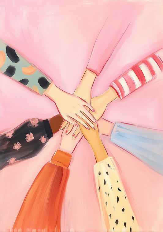 Joined Hands Print, Friendship Wall Art