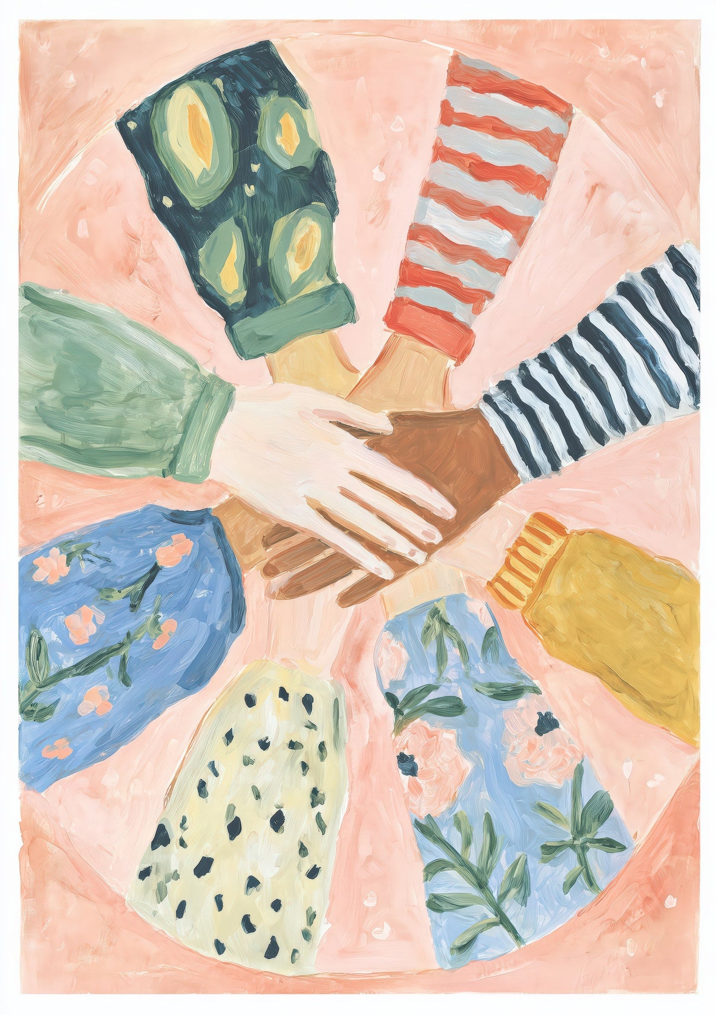 Hands Together Print, Heart Wall Art