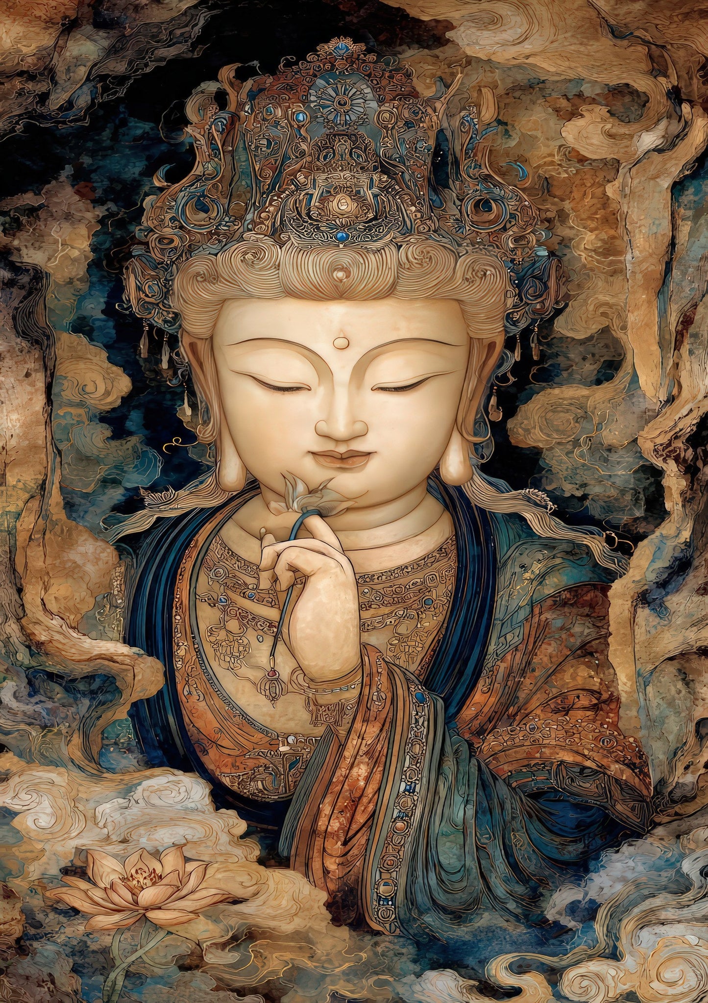 Buddha Print, Spiritual Wall Art