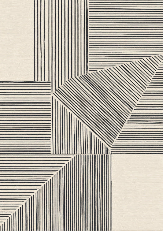 Abstract Line Print, Minimalist Geometric Wall Art