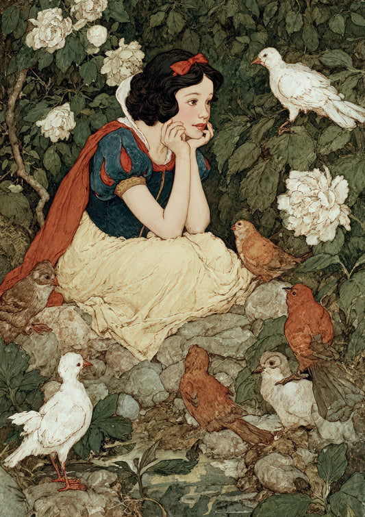 Snow White Print, Fairytale Wall Art