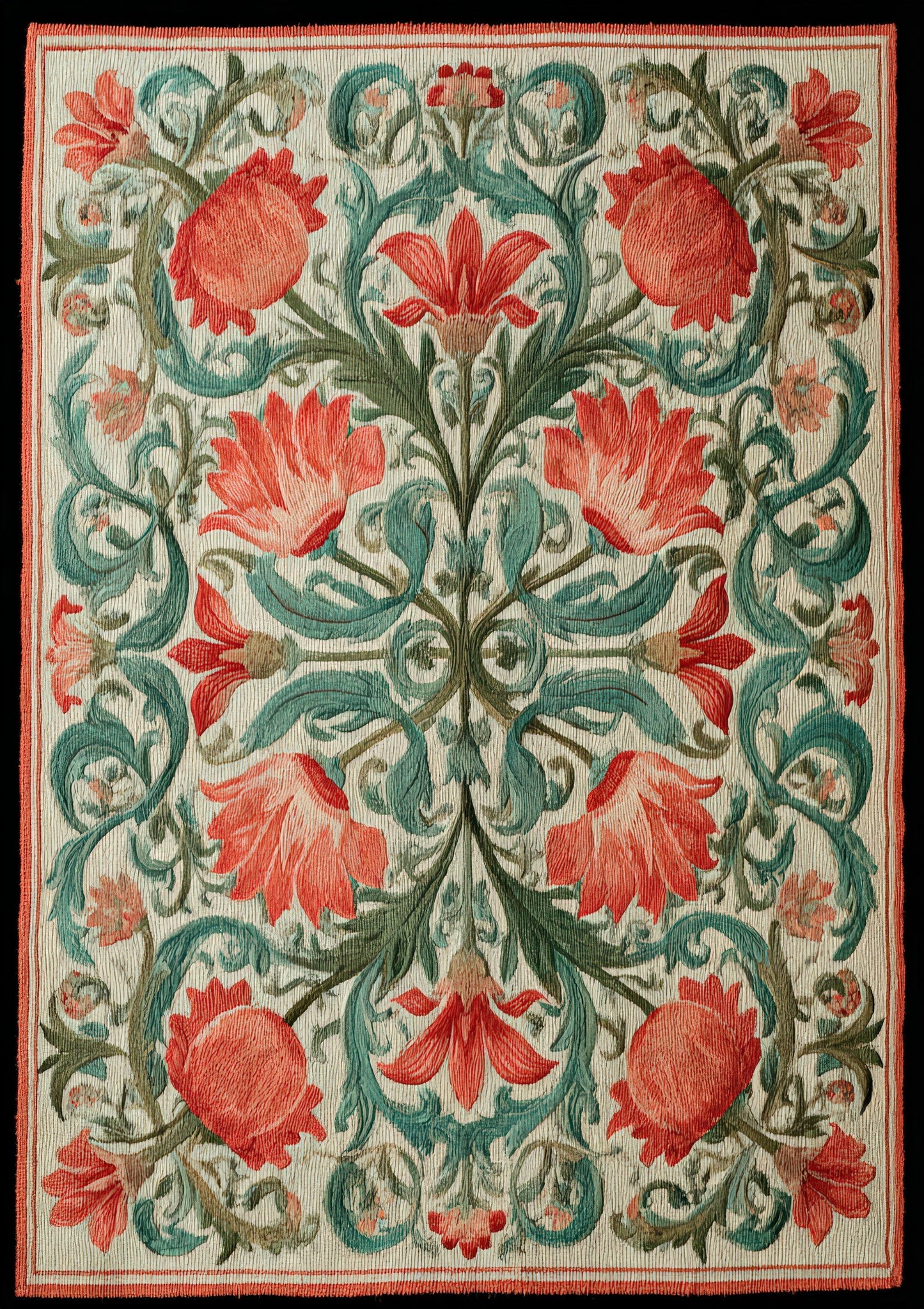 Floral Tapestry Print, William Morris Style Wall Art