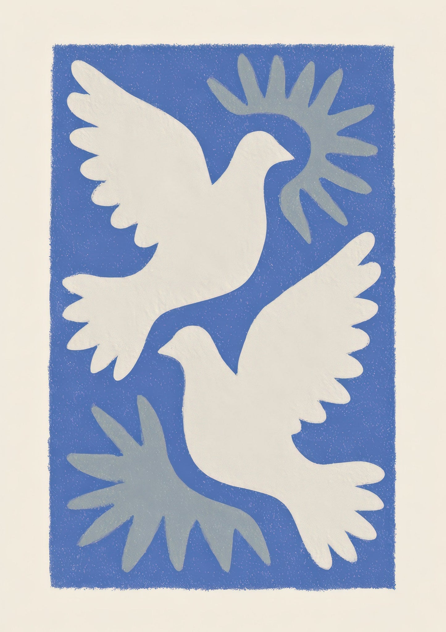 Doves Print, Matisse Style Cut Out Wall Art