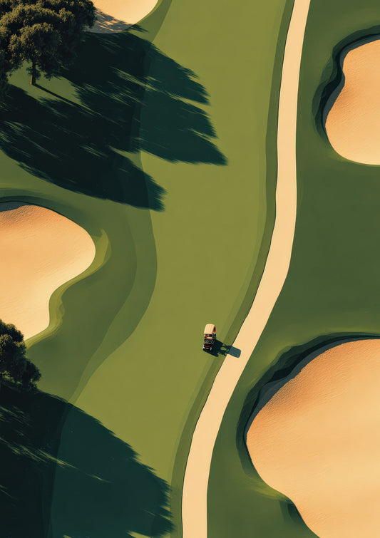 Green Hills Print, Minimalist Landscape Wall Art