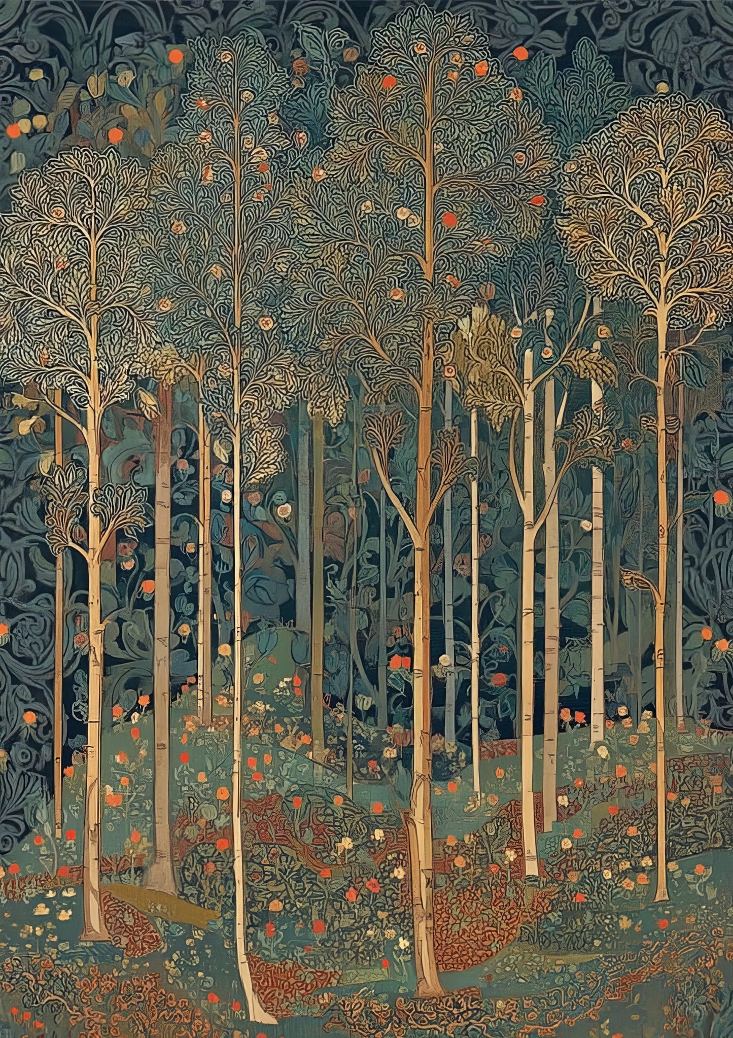 Woodland Panel Print, Decorative Botanical Wall Art
