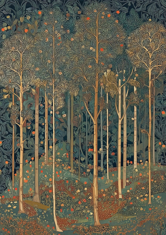 Woodland Panel Print, Decorative Botanical Wall Art