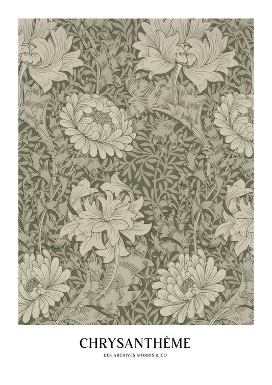 William Morris Chrysanthemum Print, Heritage Wall Art