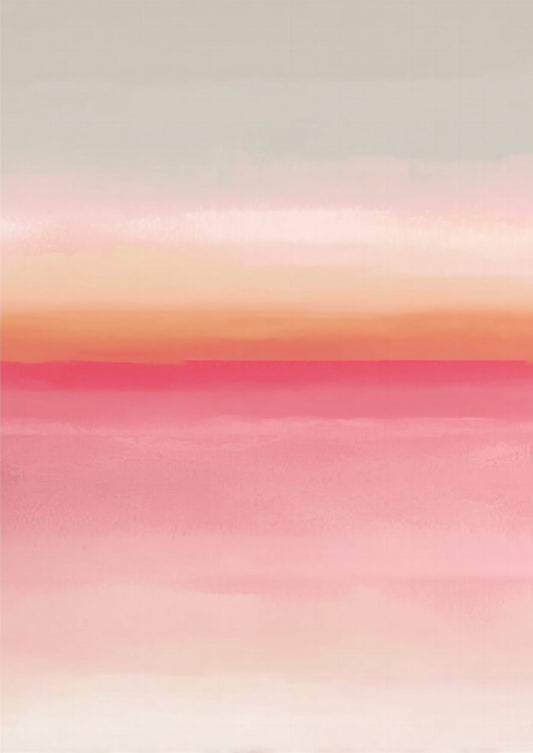 Pink Colour Field Print, Minimal Abstract Wall Art