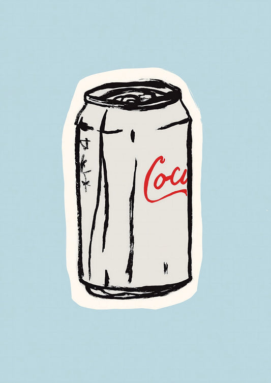 Cola Can Print, Retro Kitchen Wall Art