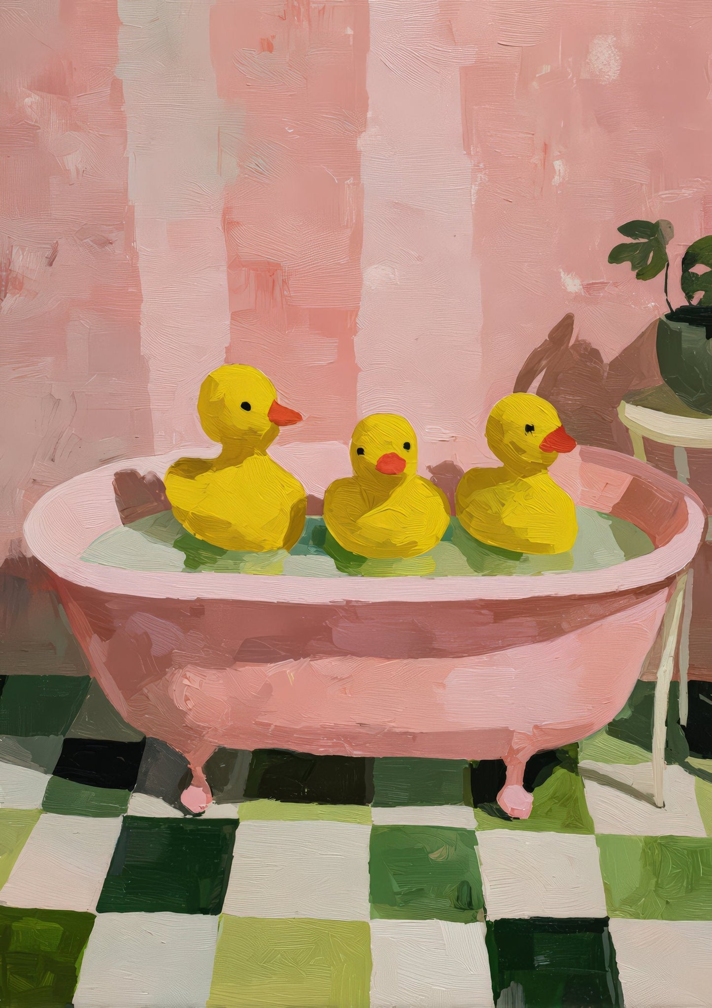 Rubber Ducks Print, Funny Bathroom Wall Art