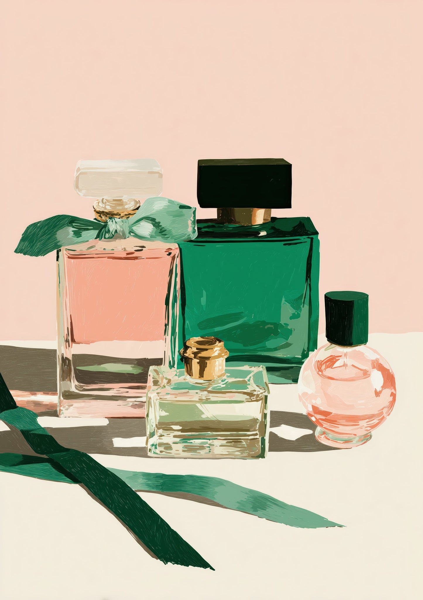 Perfume Bottles Print, Bathroom Wall Art