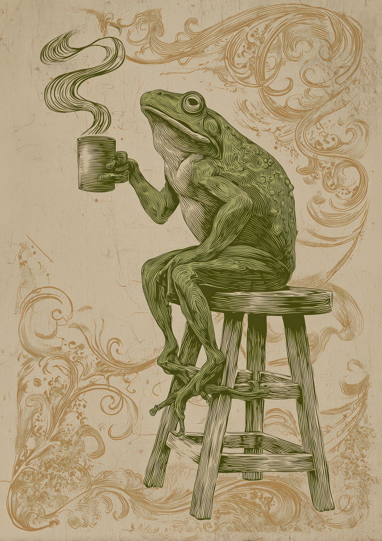 Coffee Shop Print, Charming Street Wall Art
