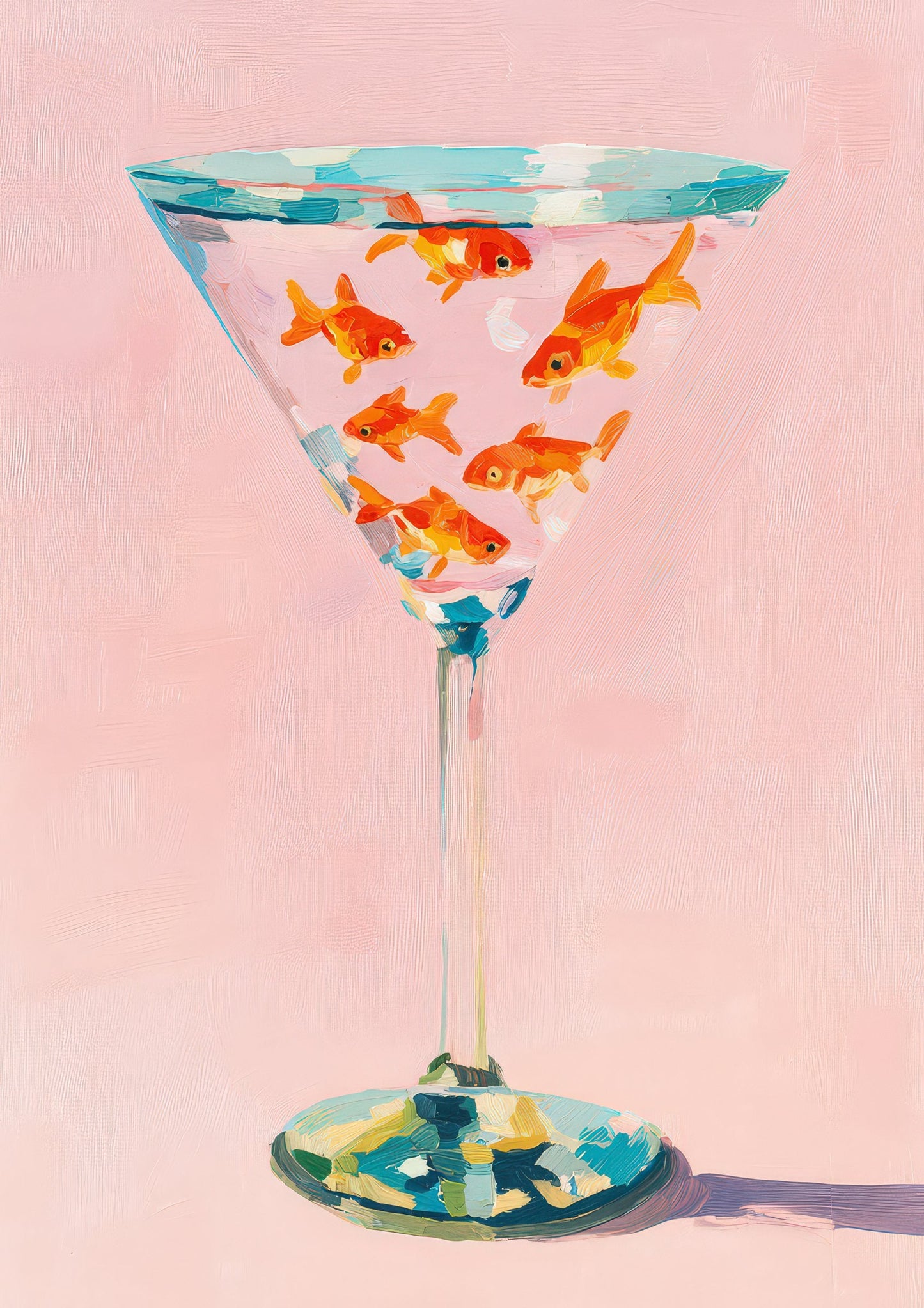 Pink Martini Print, Cocktail Wall Art