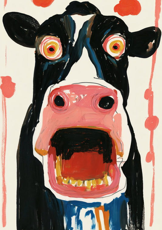 Pop Art Cow Print, Funny Animal Wall Art