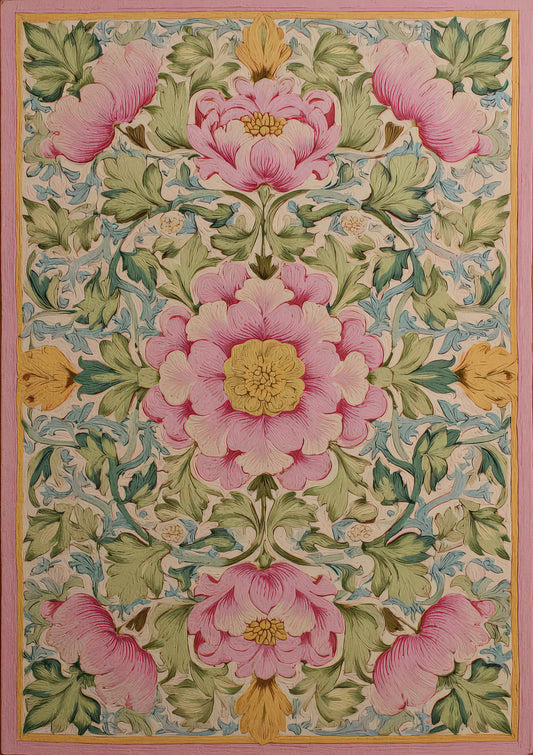Suzani Floral Print, Bohemian Wall Art
