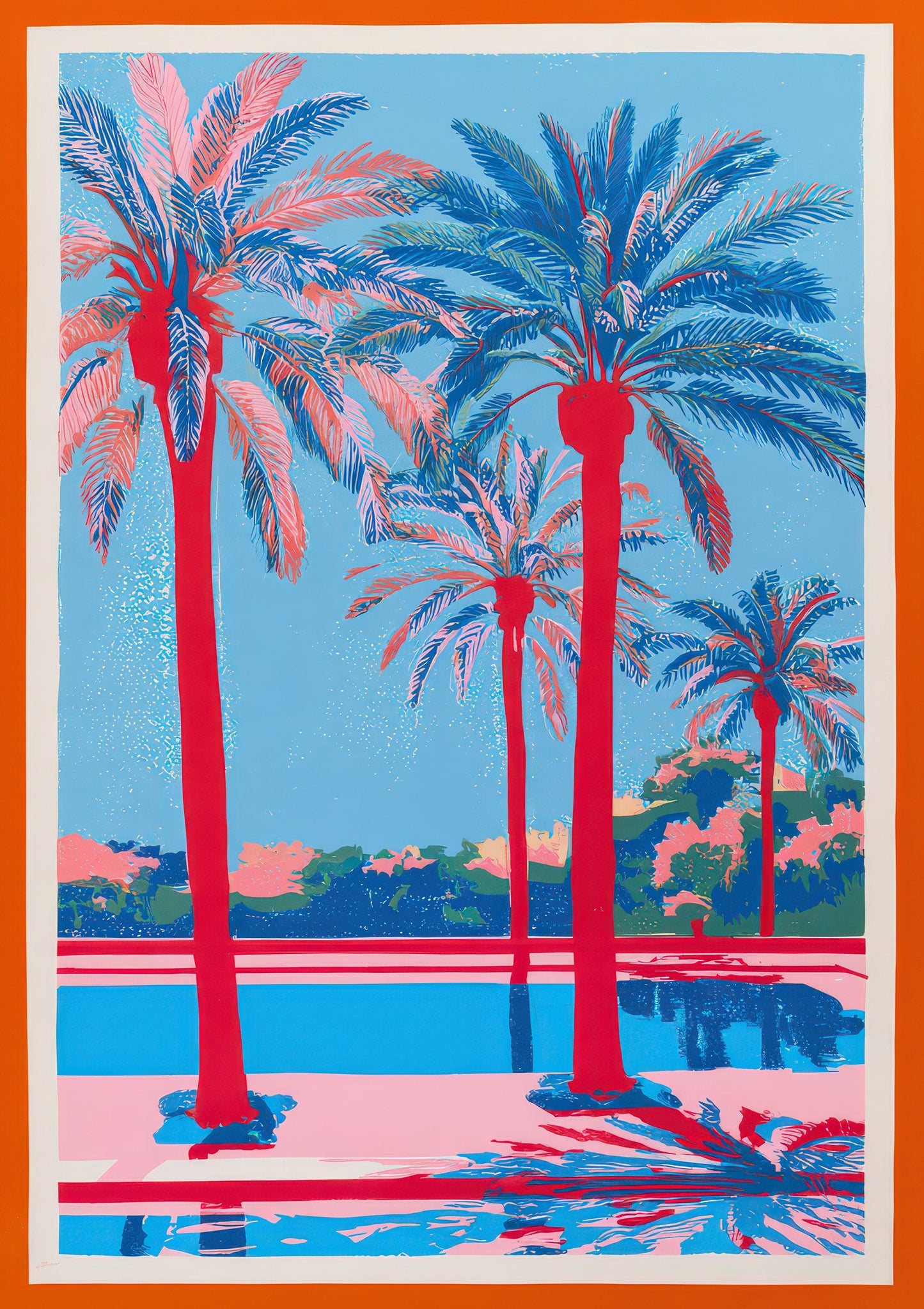 Bold Palm Trees Print, Tropical Wall Art