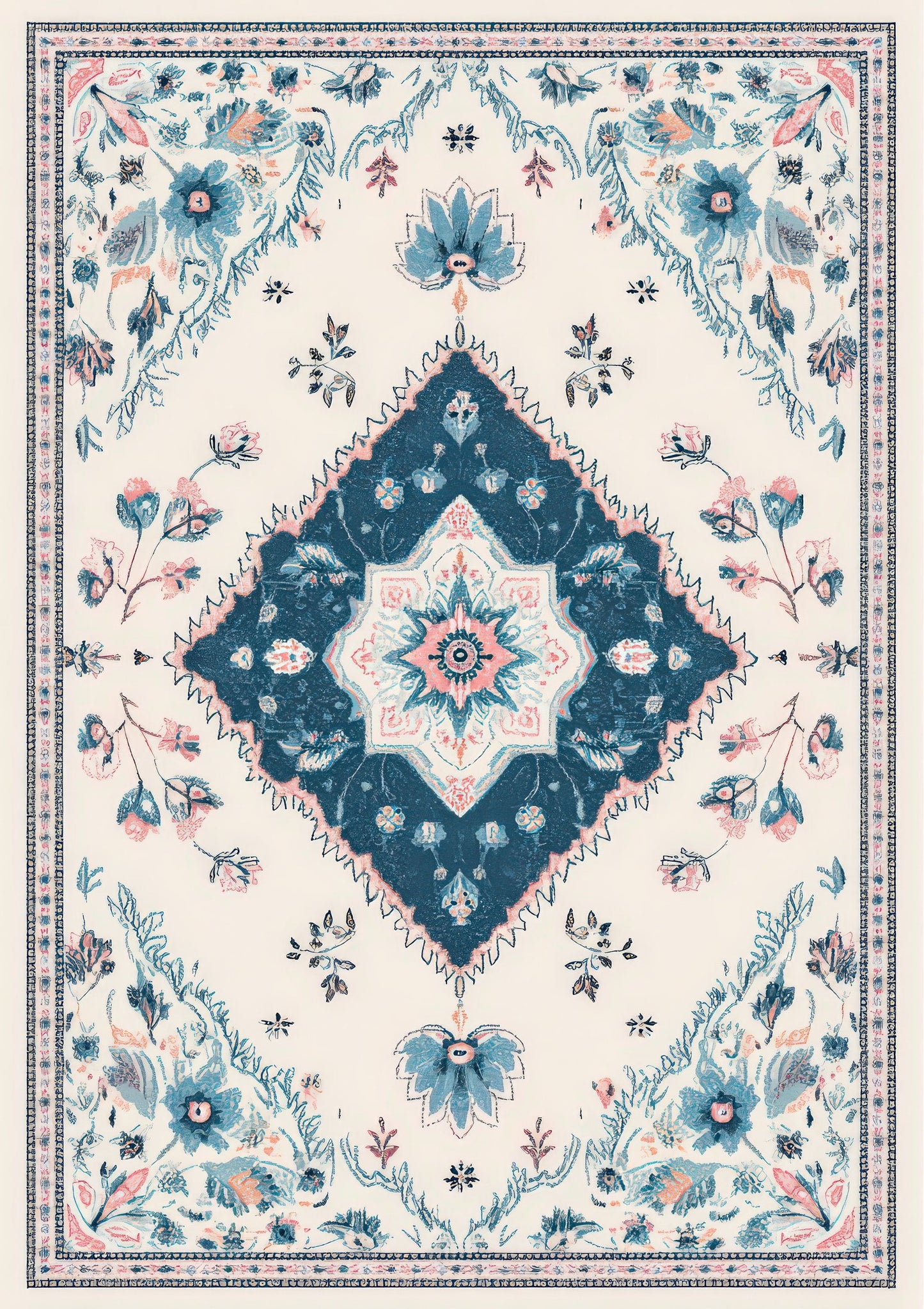 Blue Persian Print, Heritage Wall Art