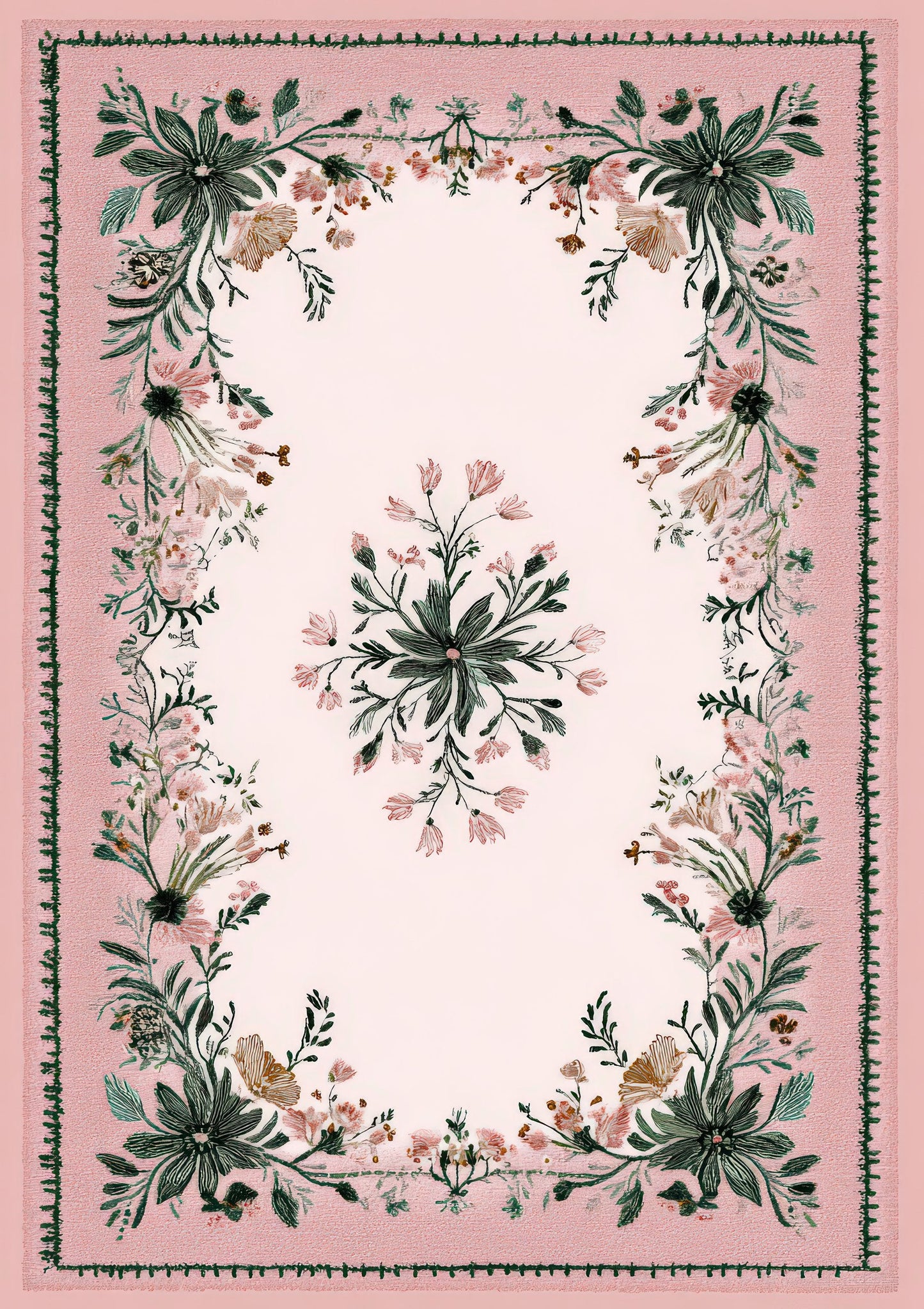 Floral Wreath Print, Vintage Wall Art