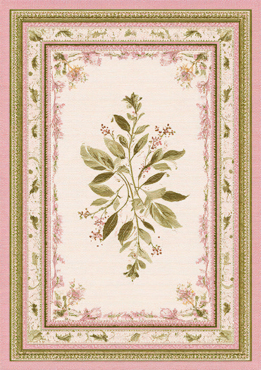 Botanical Sprigs Print, Vintage Wall Art