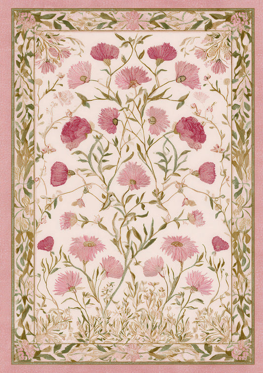 Pink Floral Print, Botanical Wall Art