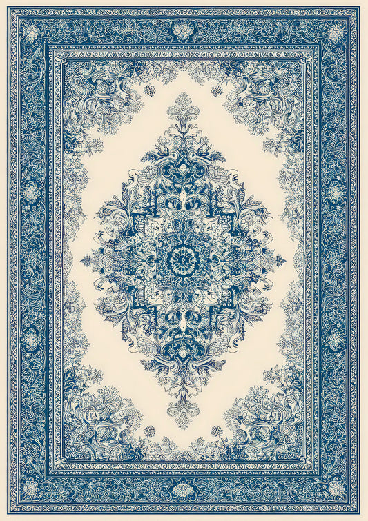 Blue Persian Rug Print, Heritage Wall Art