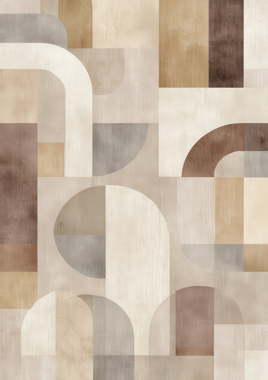 Geometric Arches Print, Abstract Wall Art