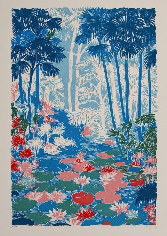 Tropical Jungle Print, Bold Botanical Wall Art